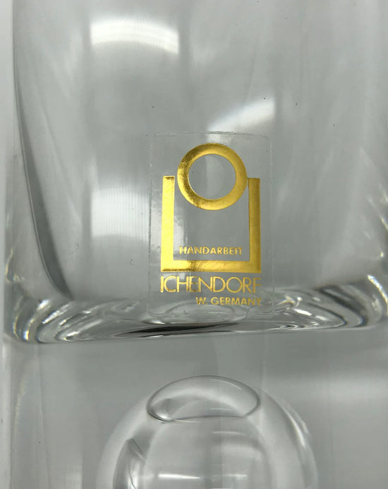 ICHENDORF Trinkglas mit Kugel Höhe ca. 19 cm, mit Gravur