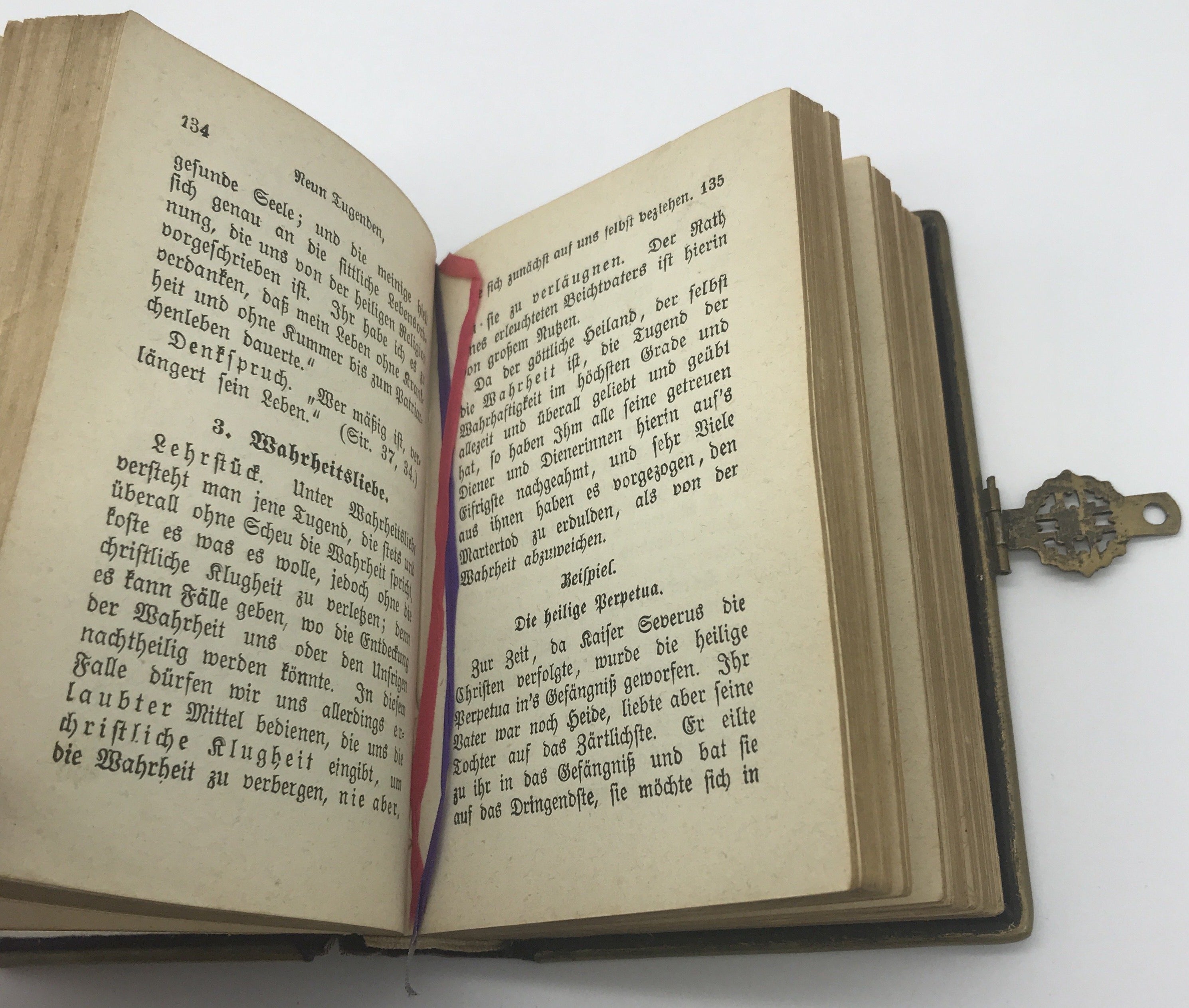 Lehr- und Gebetbuch für kath. Jünglinge und Jungfrauen Samteinband