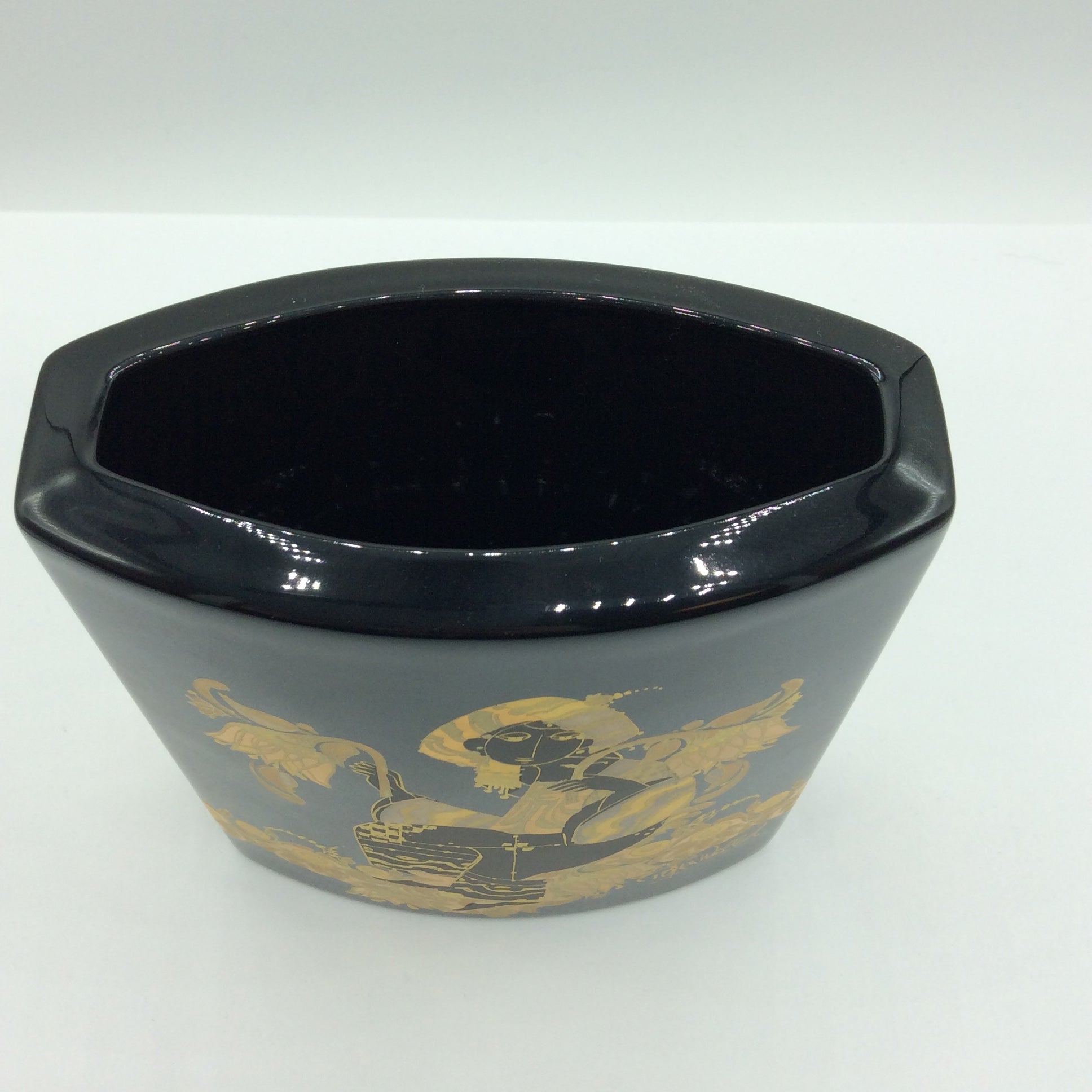 Rosenthal Vase von Bjørn Wiinblad Porcelaine Noire Höhe ca. 17cm