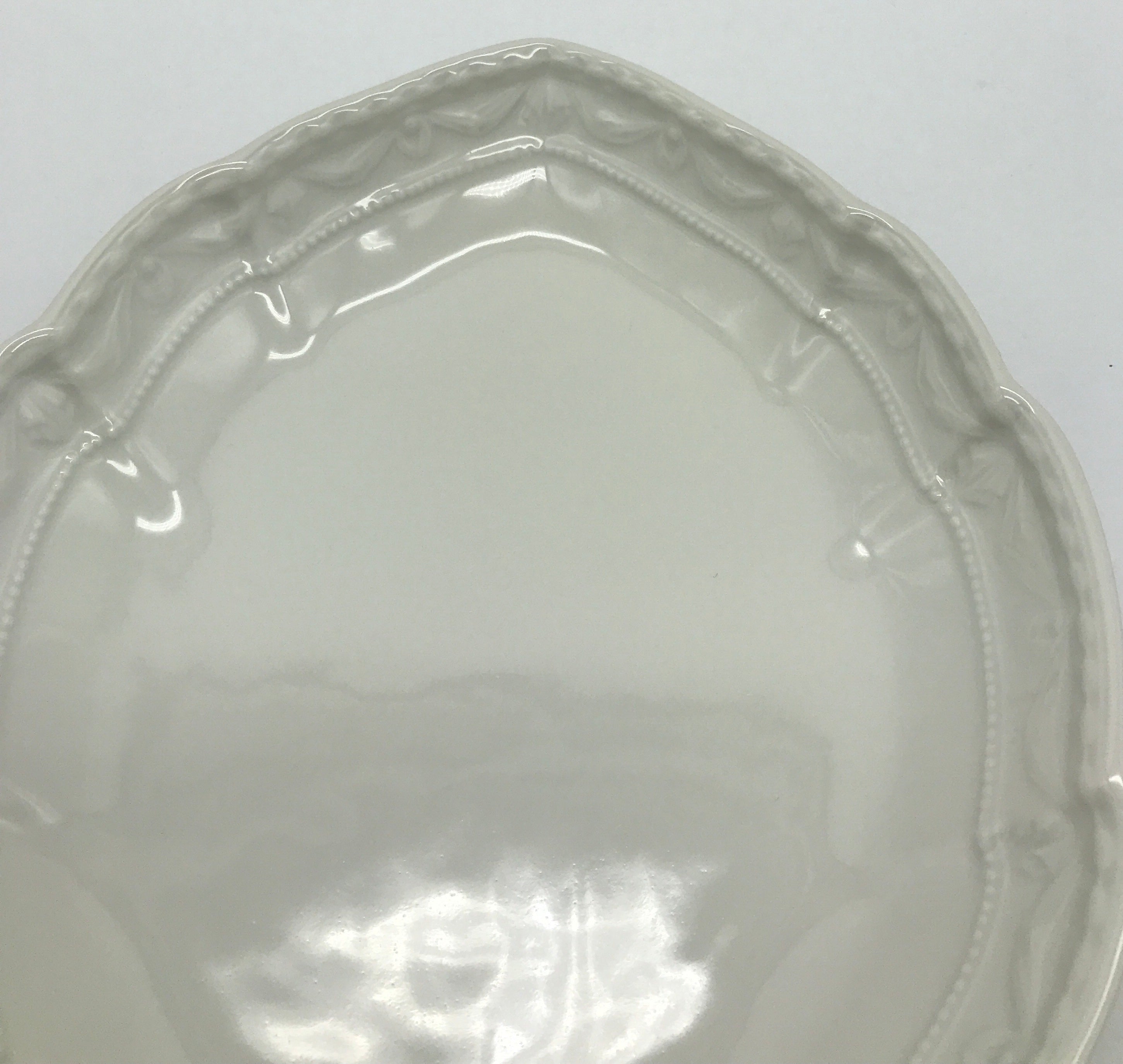 Blattschale - Porzellan weiß, KPM Berlin, Servier Schale