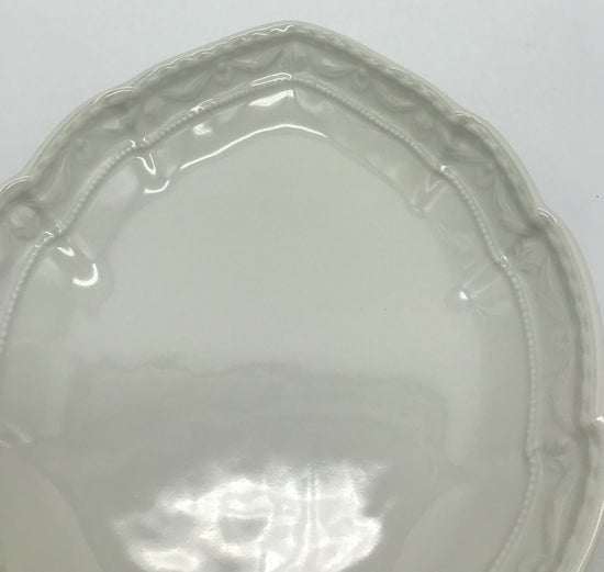 Blattschale - Porzellan weiß, KPM Berlin, Servier Schale