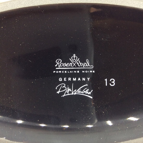 Rosenthal Vase von Bjørn Wiinblad Porcelaine Noire Höhe ca. 17cm