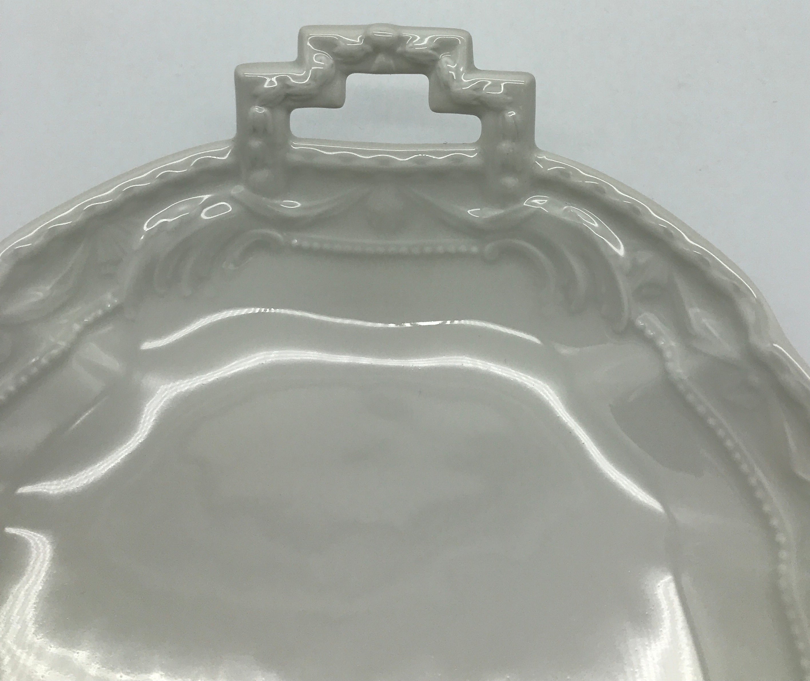 Blattschale - Porzellan weiß, KPM Berlin, Servier Schale