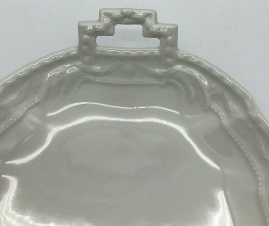 Blattschale - Porzellan weiß, KPM Berlin, Servier Schale