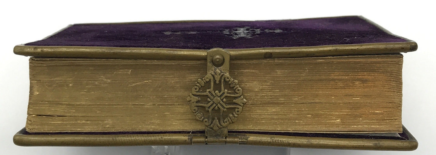 Lehr- und Gebetbuch für kath. Jünglinge und Jungfrauen Samteinband