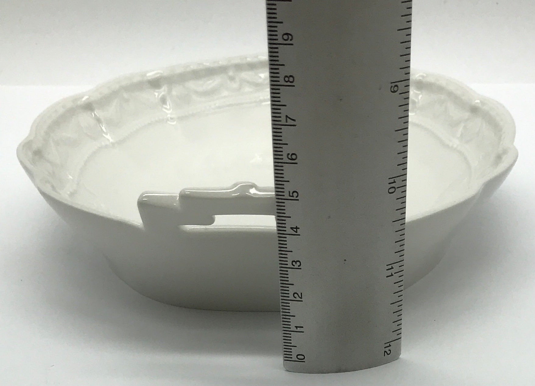 Blattschale - Porzellan weiß, KPM Berlin, Servier Schale