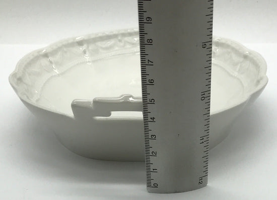 Blattschale - Porzellan weiß, KPM Berlin, Servier Schale