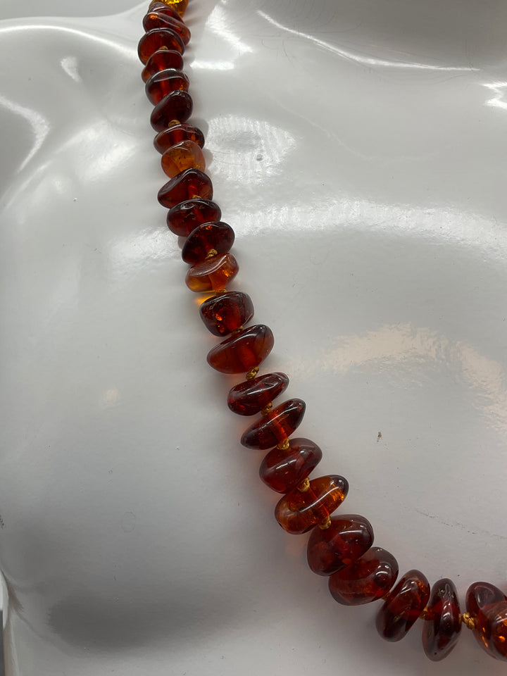 Modeschmuck Perlenkette, Bärenstein Optik