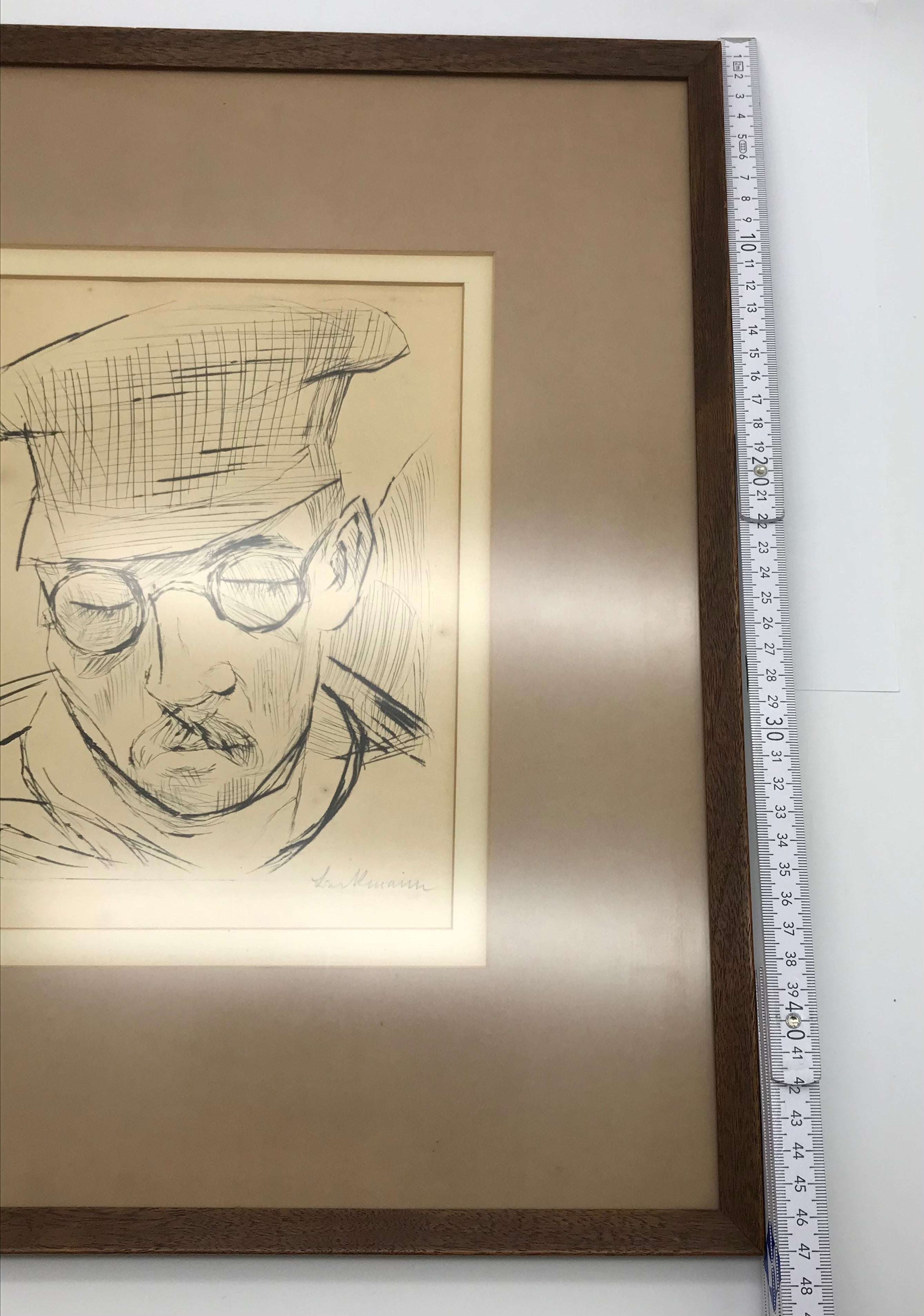 Max Beckmann ein Selbstporträt in Kaltnadeltechnik