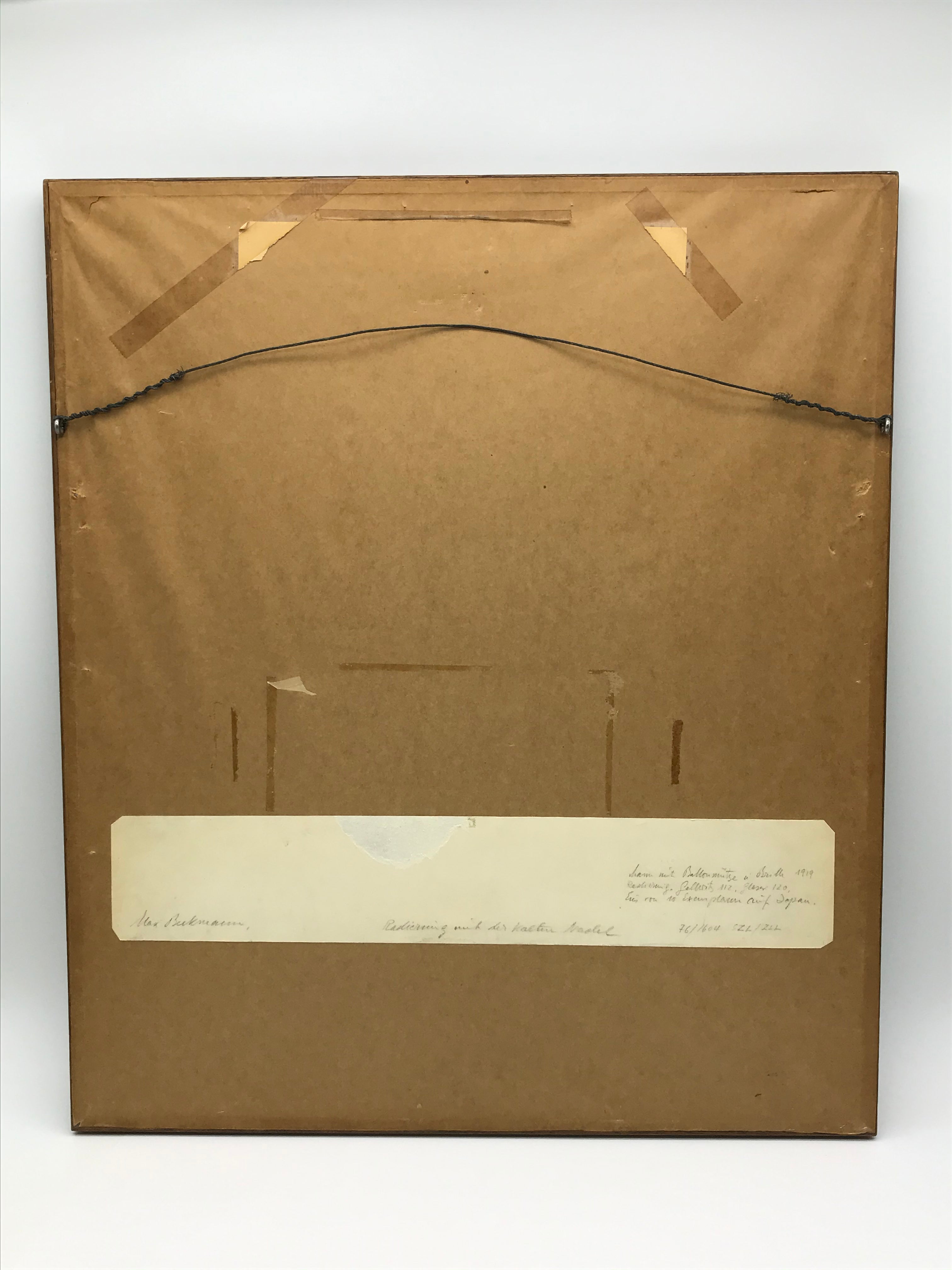 Max Beckmann ein Selbstporträt in Kaltnadeltechnik