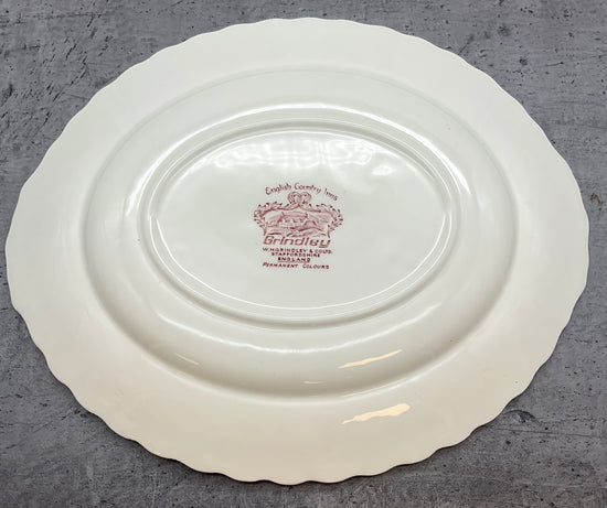 Ovale Platte, Servier Teller, Grindley, English Country Inns, England, Landhaus Porzellan