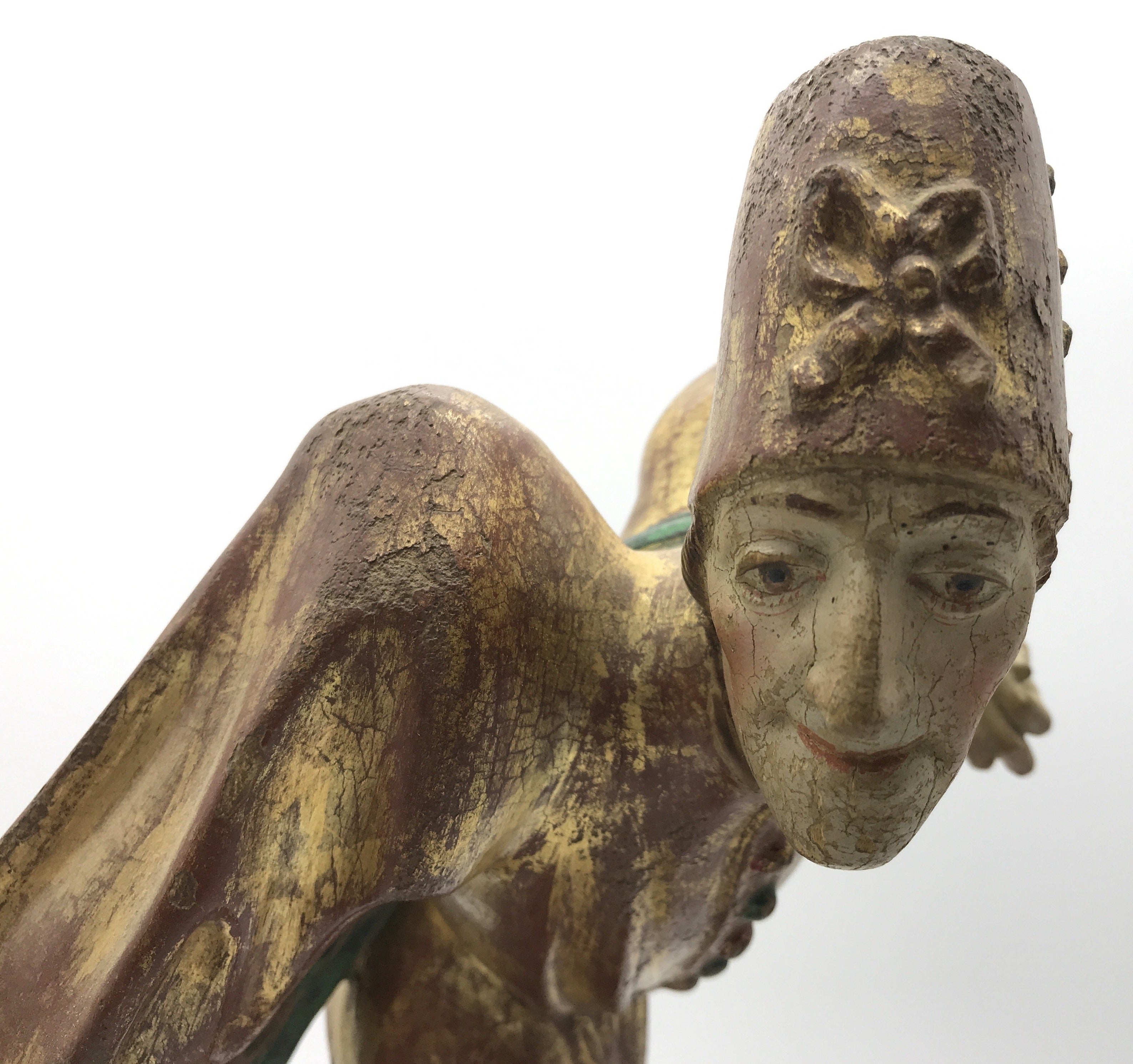 Moriskentänzer Burgunder, Schenna K. Kostner 1979, handgeschnitzt, 34 cm hoch