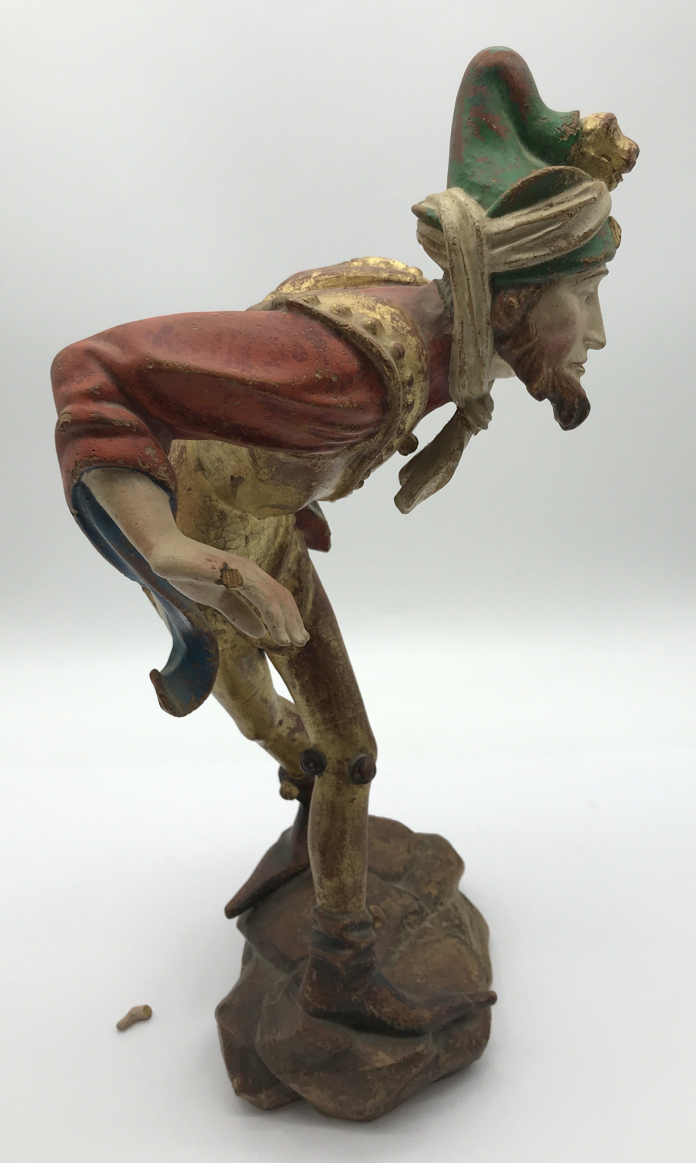 Moriskentänzer Zauberer, Schenna K. Kostner 1980, handgeschnitzt, 35,5cm hoch