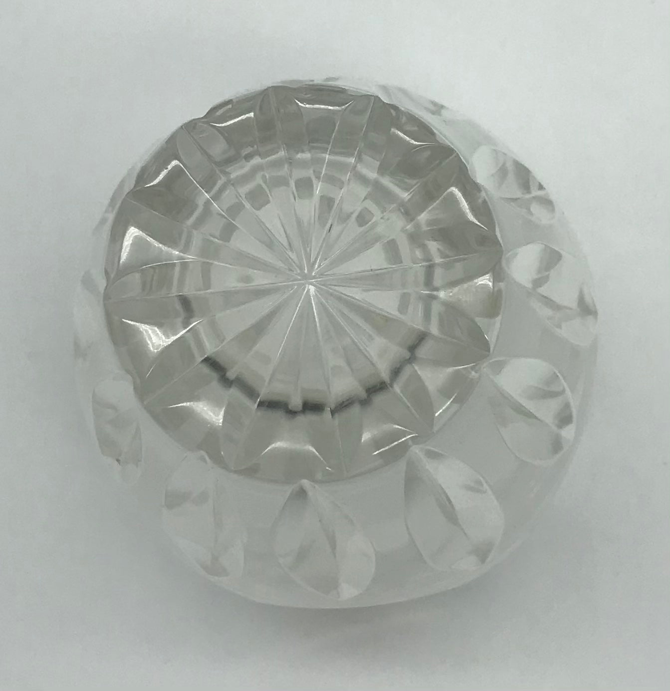 Kristall Bleikristall Vase Höhe 10,5cm, handgeschliffen