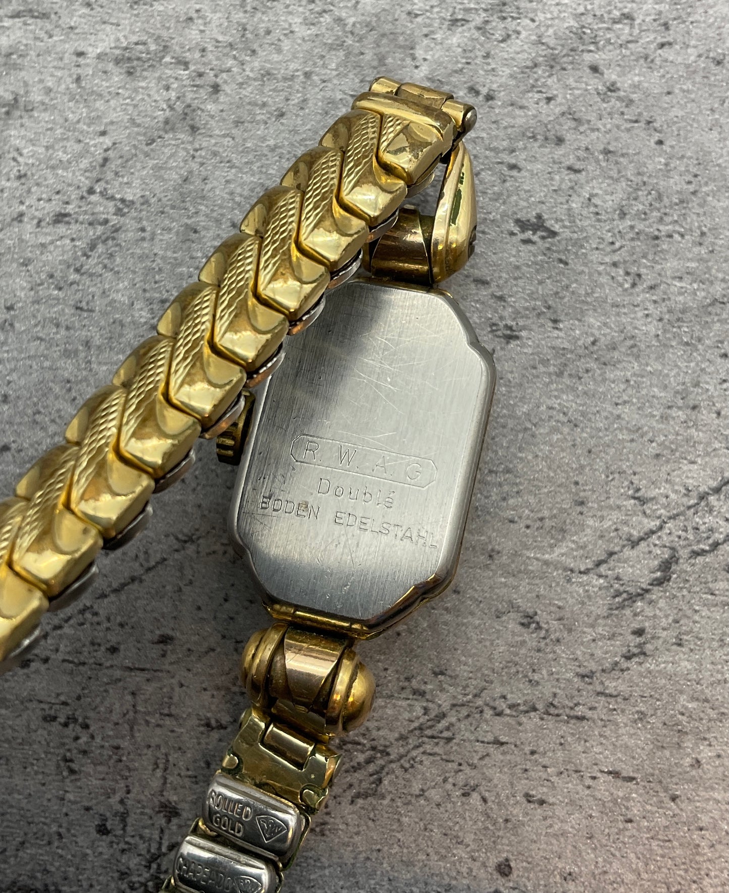 Exquisit, 17 Jewels, Damenuhr mit Flexband,
