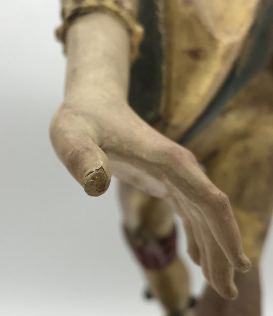 Moriskentänzer Jüngling, Schenna K. Kostner 1980, handgeschnitzt, 32,5cm hoch