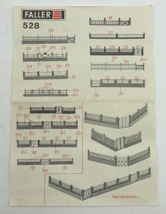 Faller Zaunsortiment, Nr. 528, H0,