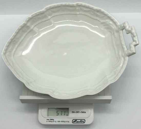 Blattschale - Porzellan weiß, KPM Berlin, Servier Schale