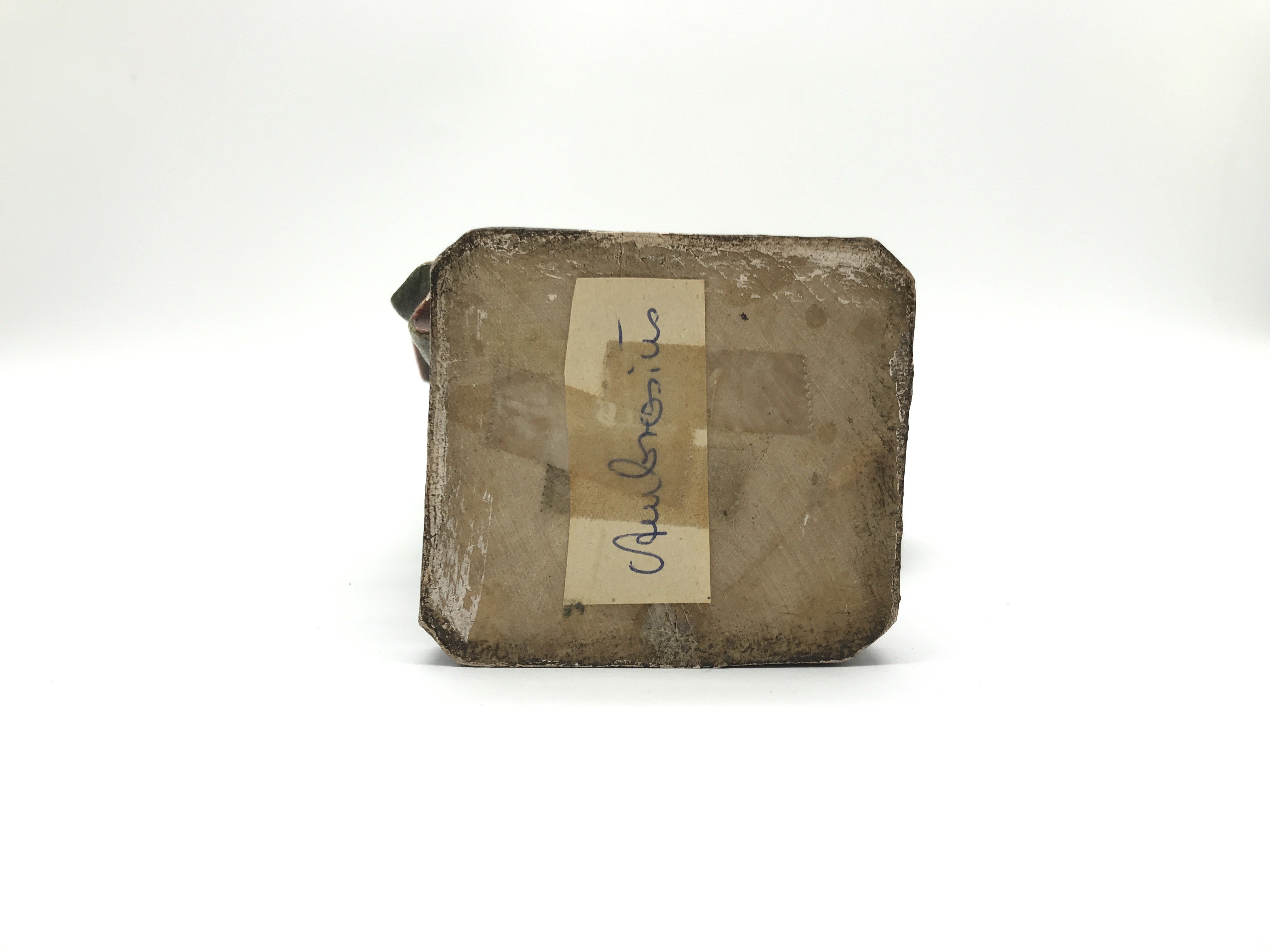 Heiligenfigur Heiliger Bischof Holz Kunst geschnitzt farbig gefasst, 31,5 cm