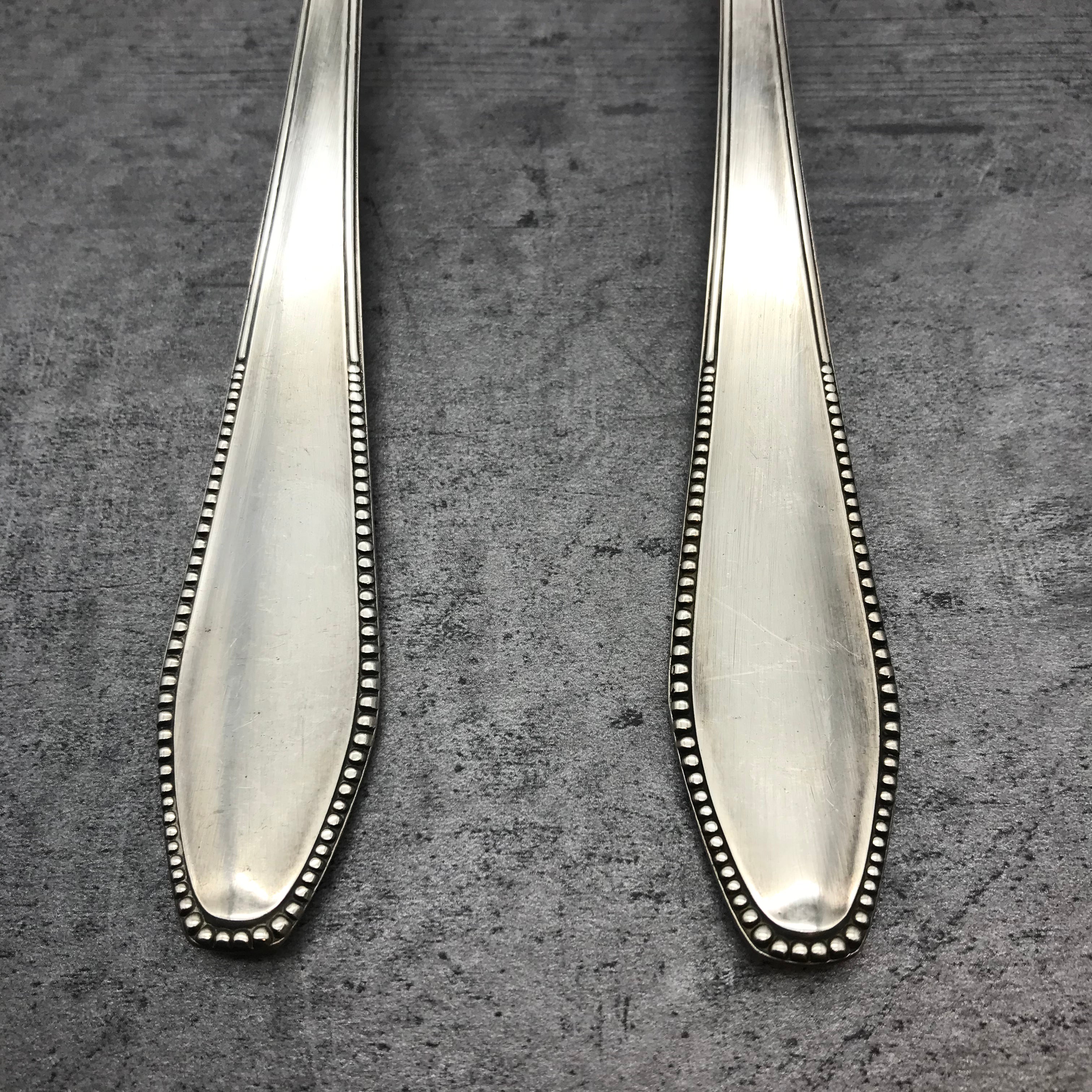 2 Stk. Esslöffel, Löffel, 60er versilbert