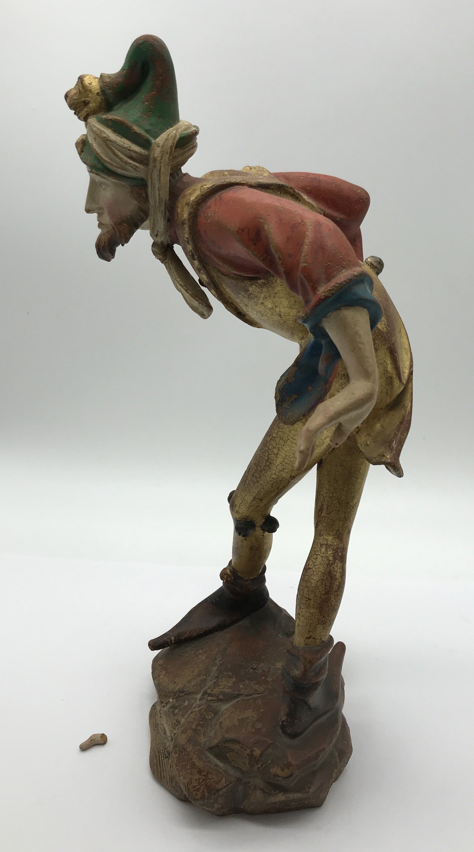 Moriskentänzer Zauberer, Schenna K. Kostner 1980, handgeschnitzt, 35,5cm hoch