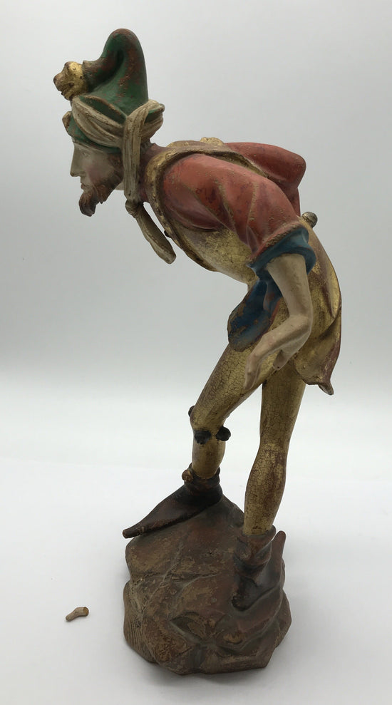 Moriskentänzer Zauberer, Schenna K. Kostner 1980, handgeschnitzt, 35,5cm hoch