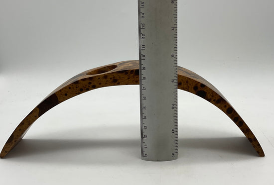 Weinflaschenhalter aus hellem geflecktem Holz, Flaschen Ständer,