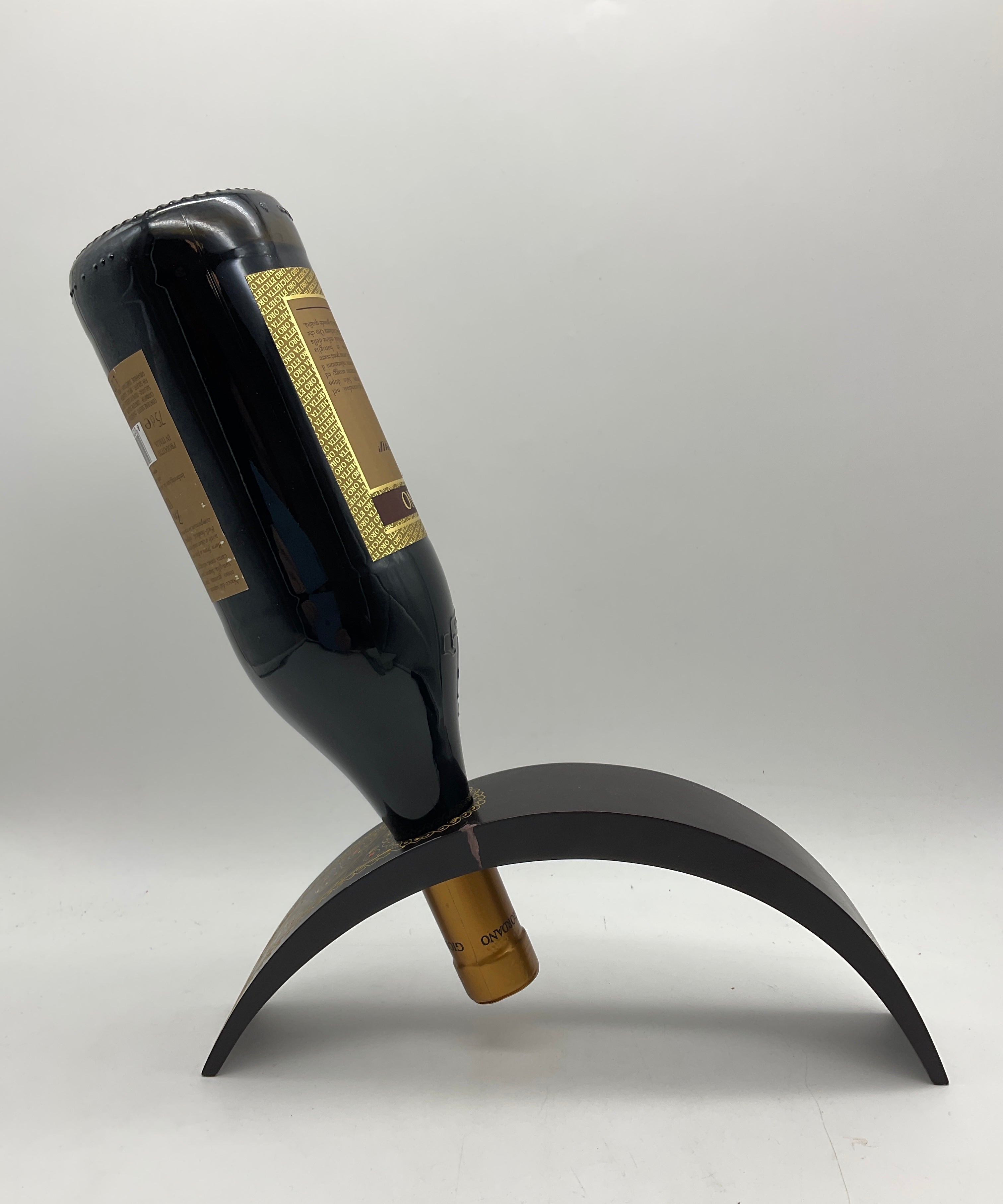 Weinflaschenhalter aus dunklem Holz, Flaschen Ständer,