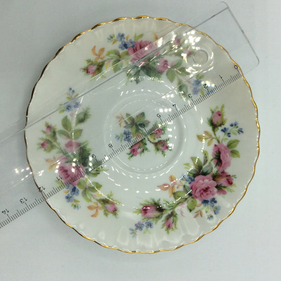 Royal Albert MOSS ROSE Kaffeegedeck 3tlg. Sammeltasse Bone China England