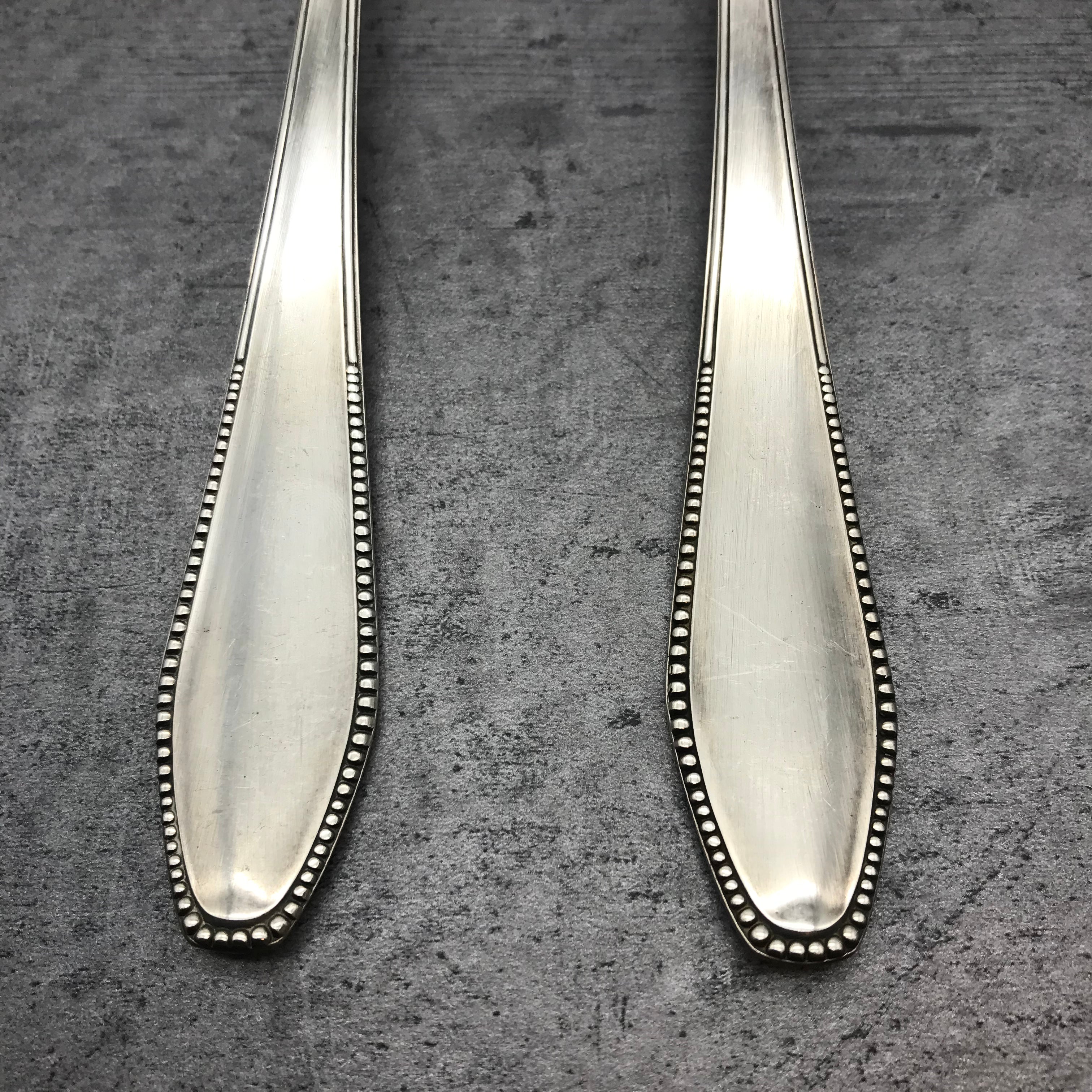 2 Stk. Esslöffel, Löffel, 60er versilbert
