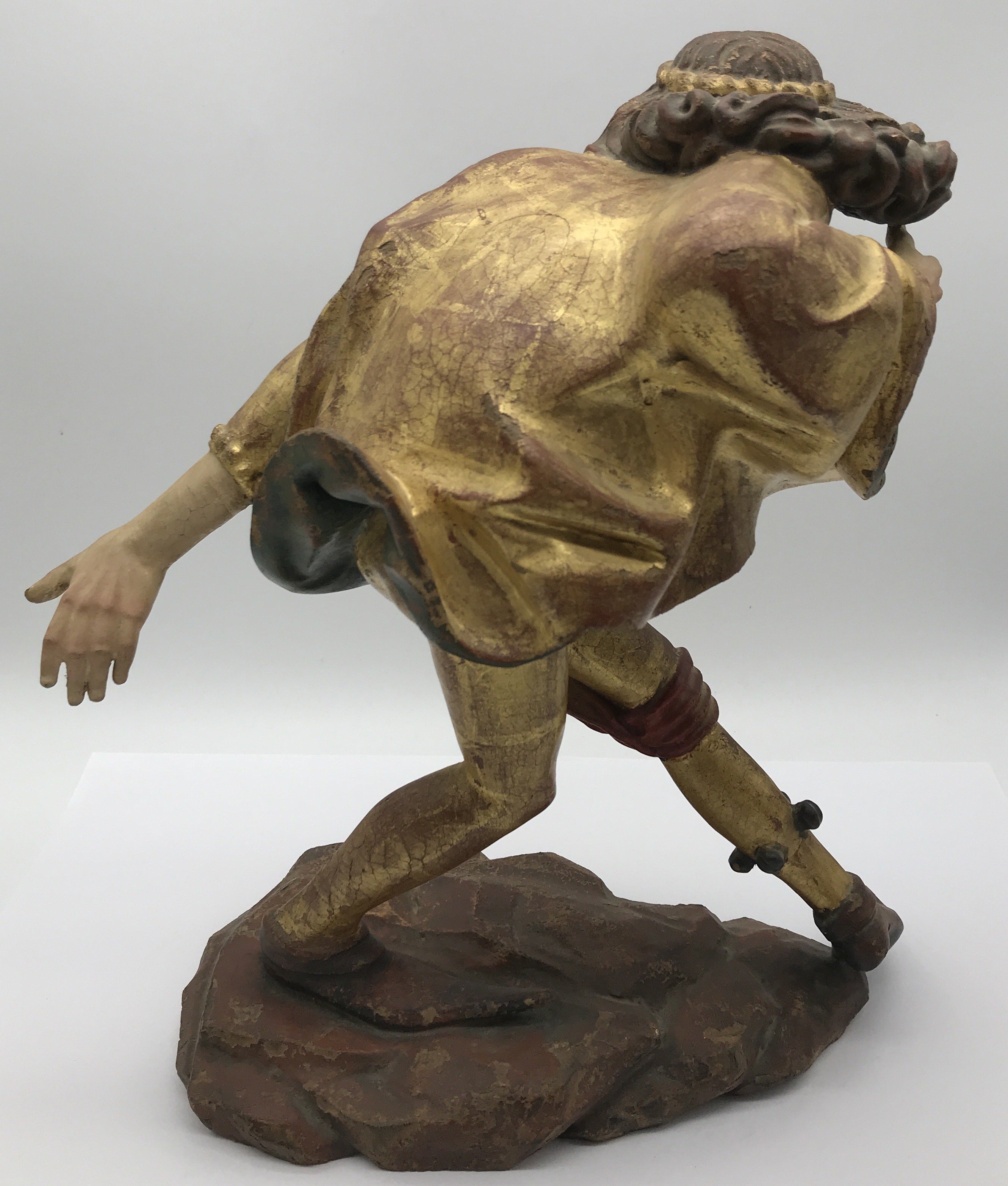 Moriskentänzer Jüngling, Schenna K. Kostner 1980, handgeschnitzt, 32,5cm hoch