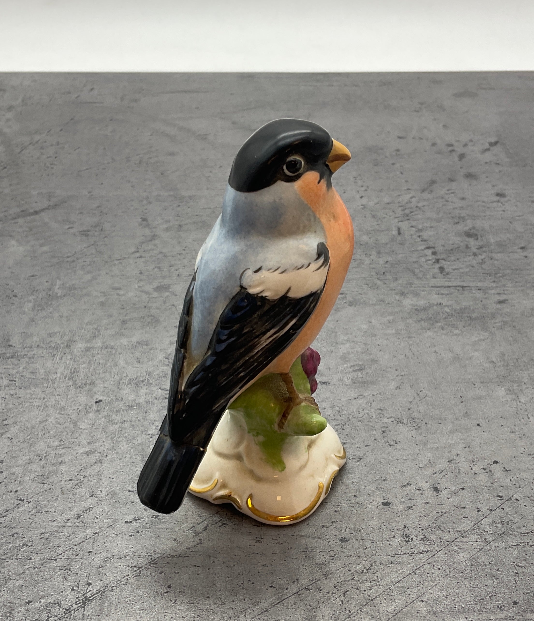 Rotkehlchen Vogel Dekoration Figur, Dresdner  Porzellan