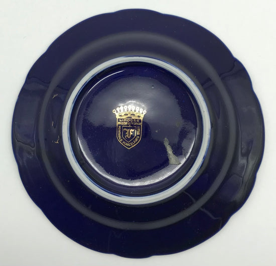 Limoges France| Konfektteller | Desserteller| Kobaltblau|