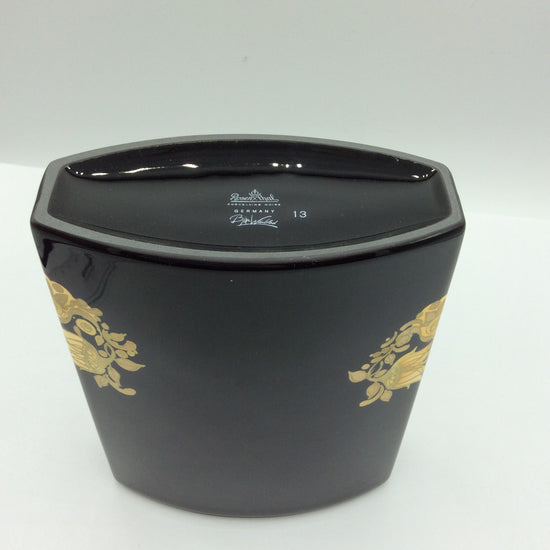 Rosenthal Vase von Bjørn Wiinblad Porcelaine Noire Höhe ca. 17cm