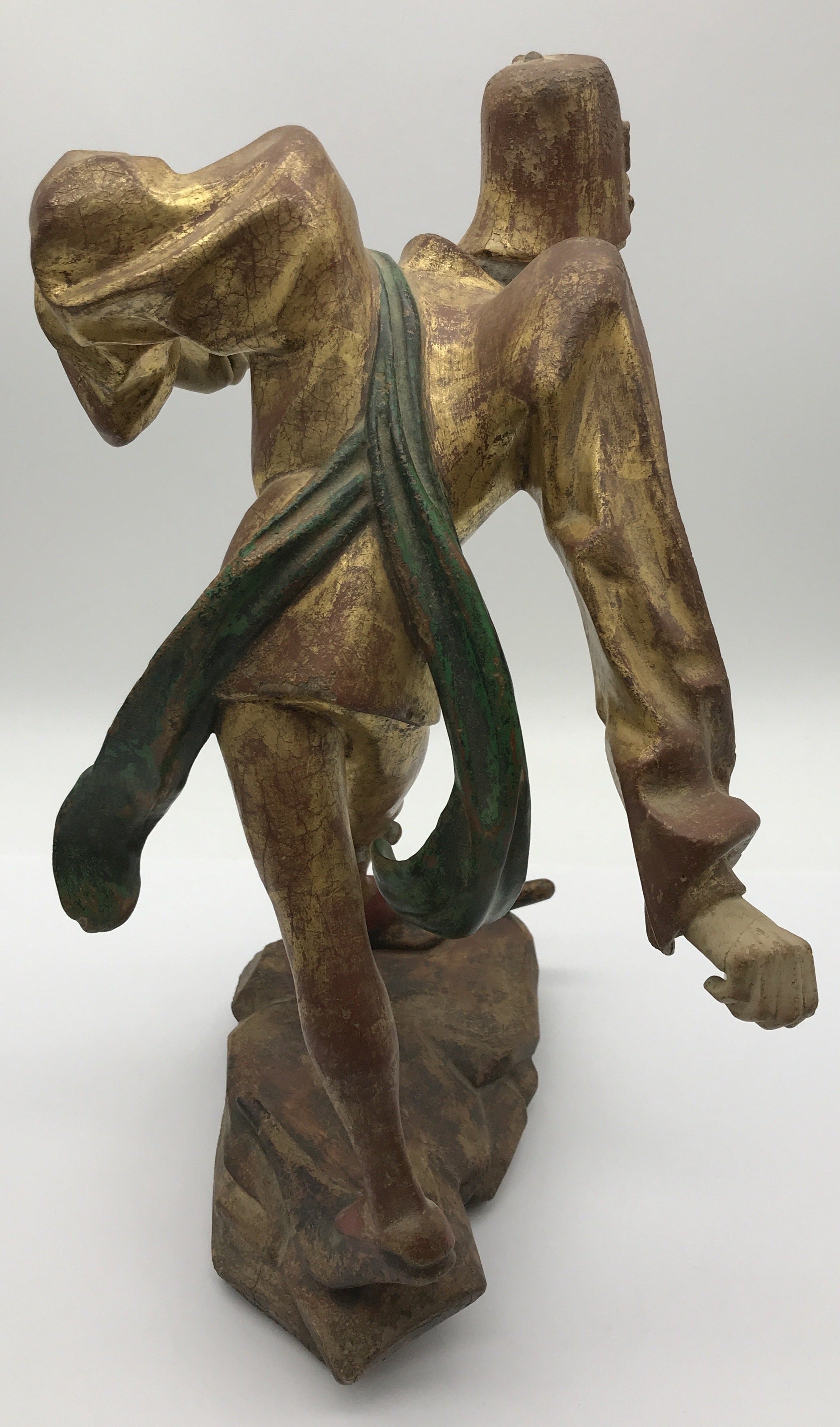 Moriskentänzer Burgunder, Schenna K. Kostner 1979, handgeschnitzt, 34 cm hoch