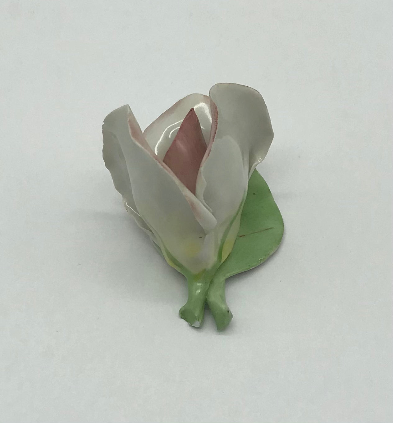 Porzellan Rose Blume Aquincum Budapest handbemalt, rosa