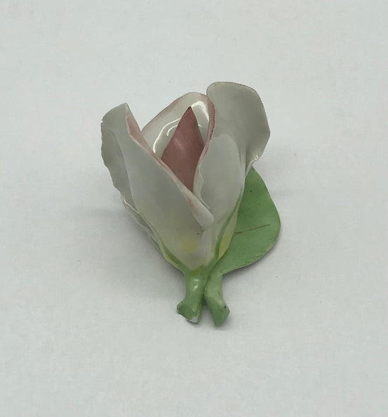 Porzellan Rose Blume Aquincum Budapest handbemalt, rosa