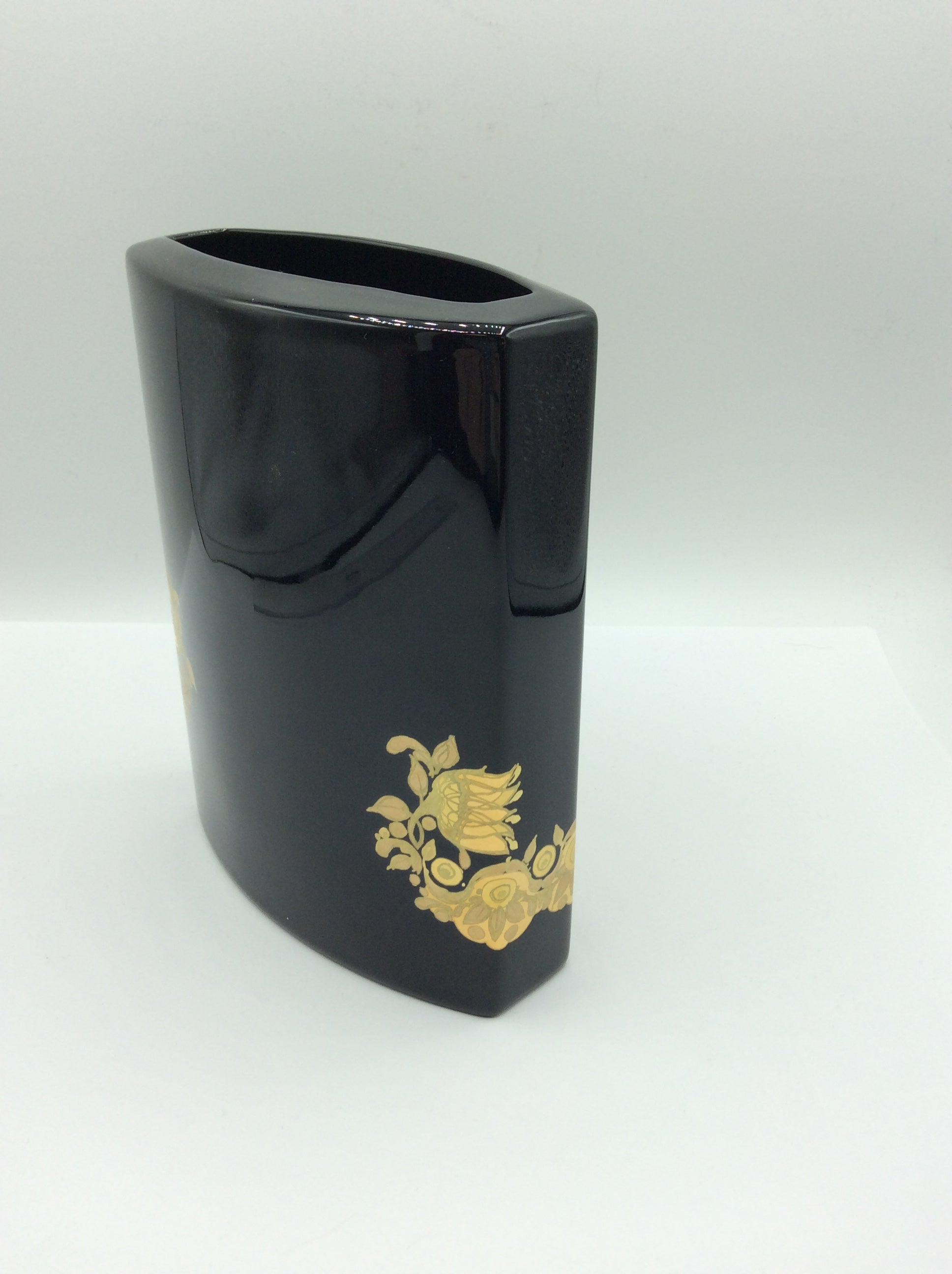 Rosenthal Vase von Bjørn Wiinblad Porcelaine Noire Höhe ca. 17cm