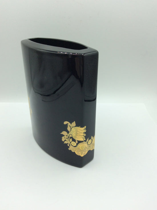 Rosenthal Vase von Bjørn Wiinblad Porcelaine Noire Höhe ca. 17cm