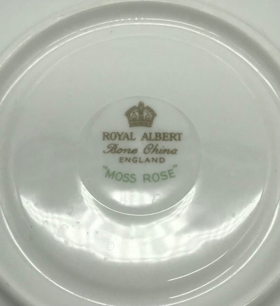 6 x Royal Albert Moss Rose Bone China Unterteller, Teeteller Blumendekor