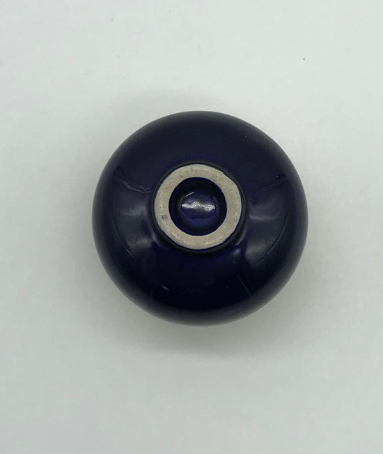 Kleine Vase Dunkelblau Gold Blumen Dekor