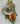 Porzellan Rose Blume Aquincum Budapest handbemalt, rosa, gelb,orange