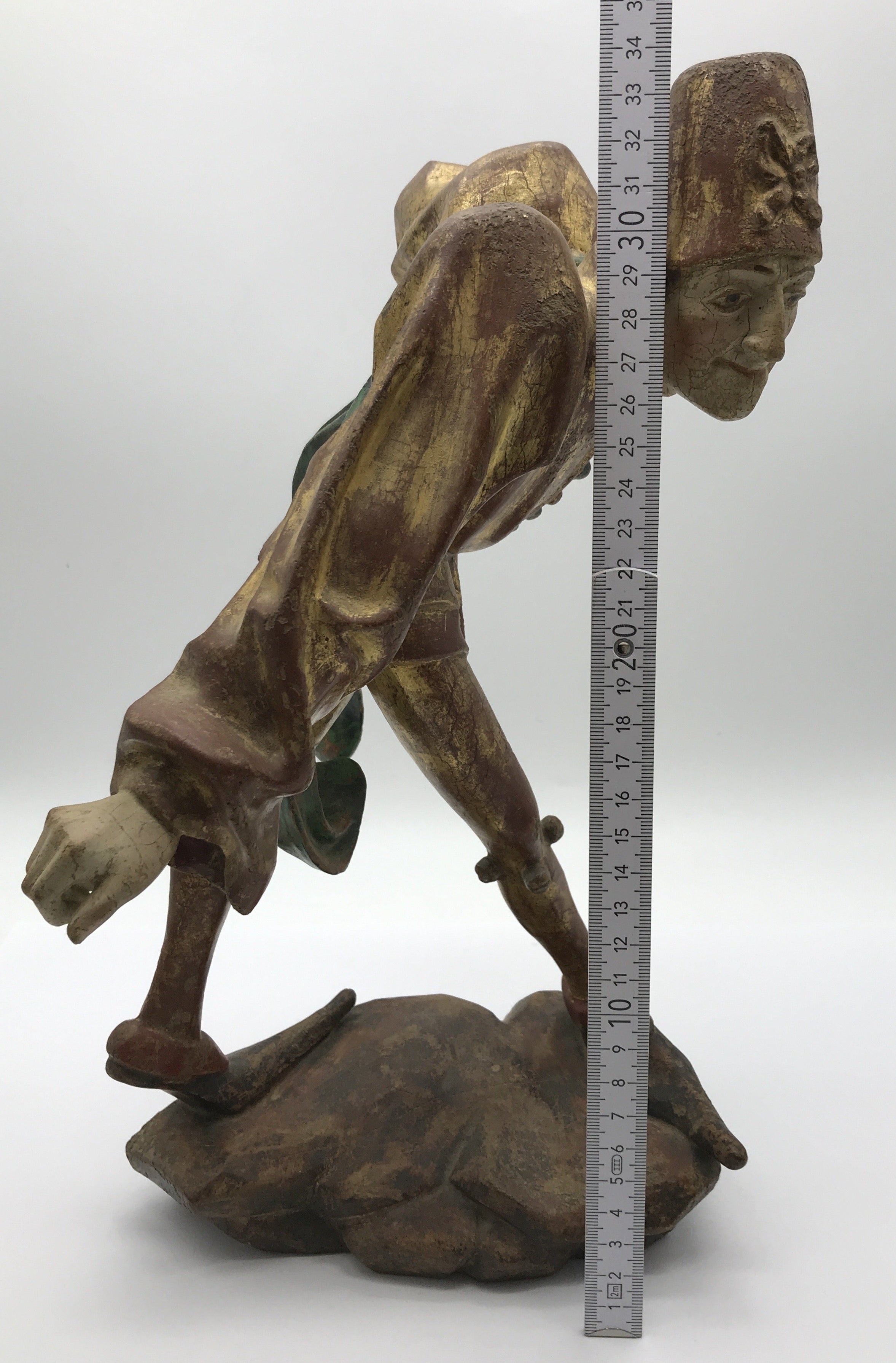 Moriskentänzer Burgunder, Schenna K. Kostner 1979, handgeschnitzt, 34 cm hoch