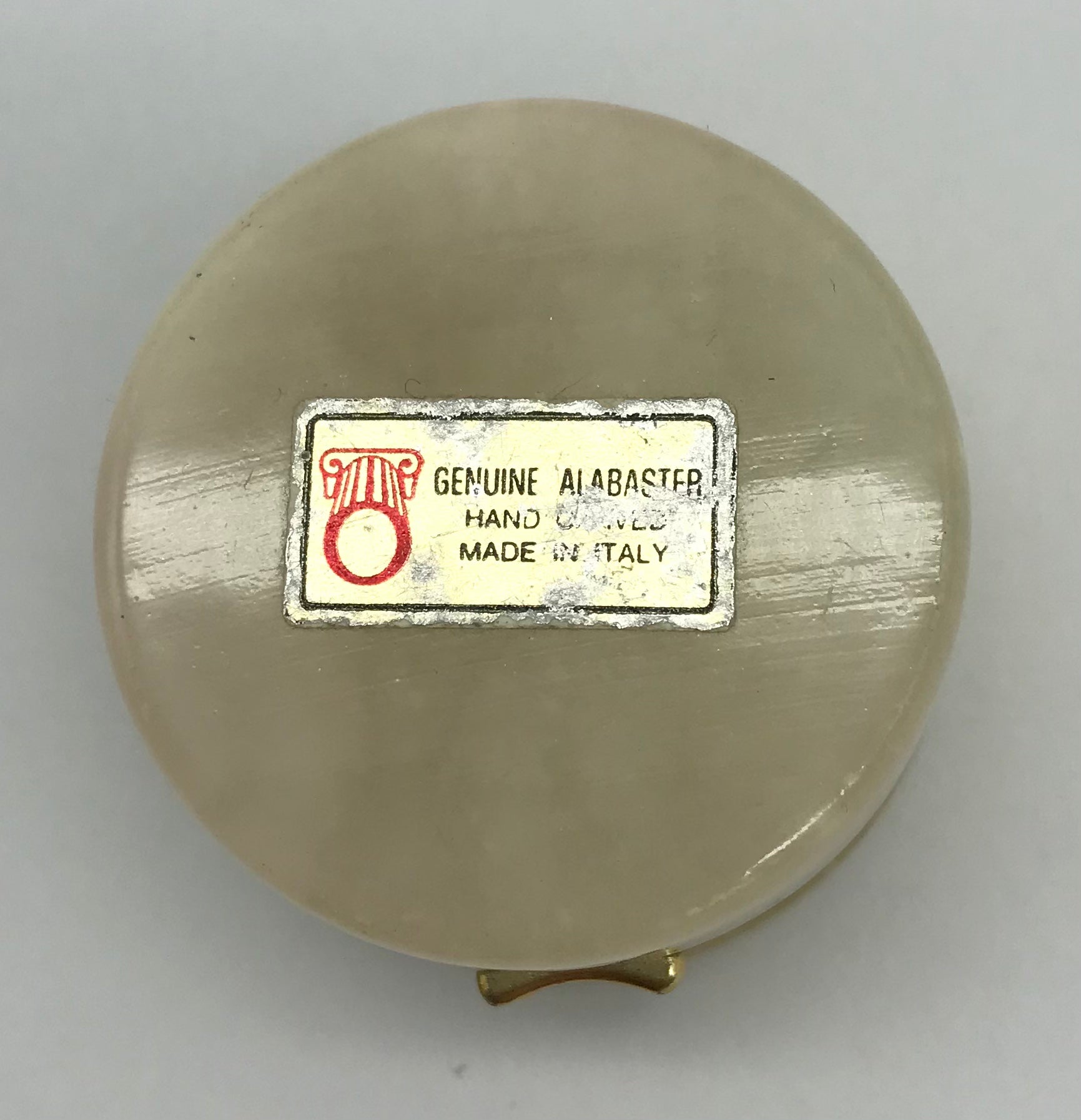 Genuine ALABASTER, handgemachte italienische Pillendose, Pillen Box