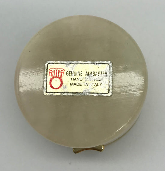 Genuine ALABASTER, handgemachte italienische Pillendose, Pillen Box