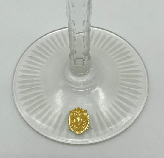 Kristall Weinglas Römer lila handgeschliffen, Echt Bleikristall