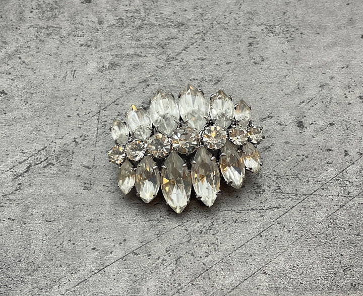 Modeschmuck Anstecker, Anhänger, Anstecknadel, Glitzer Brosche