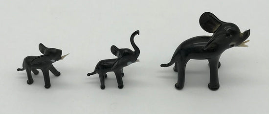Elefanten Familie, 2 klein, 1 groß, Dekoration, Setzkasten, Vitrine