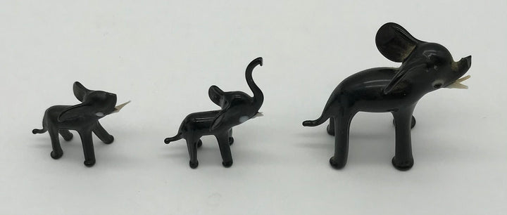 Elefanten Familie, 2 klein, 1 groß, Dekoration, Setzkasten, Vitrine