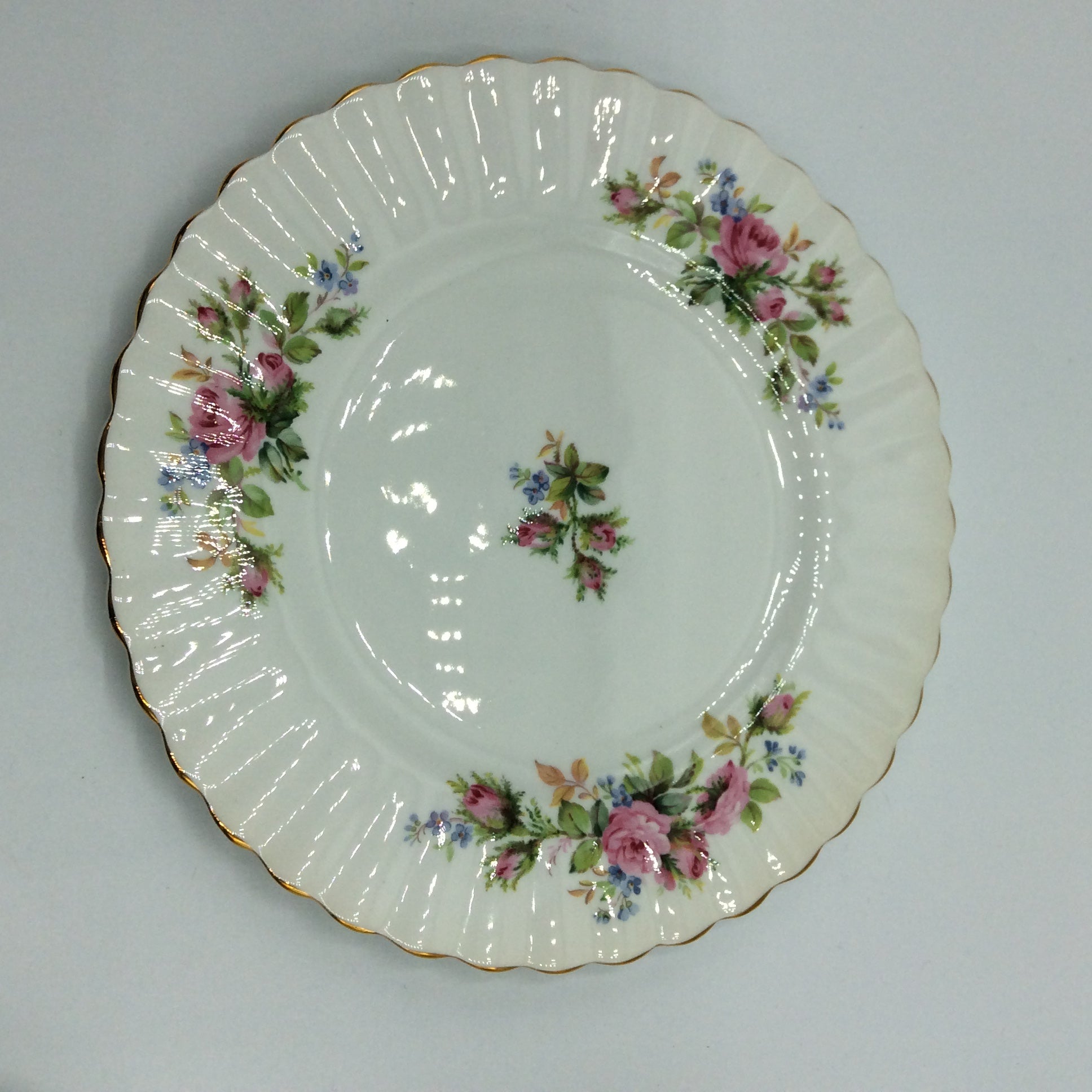 Royal Albert MOSS ROSE Kaffeegedeck 3tlg. Sammeltasse Bone China England